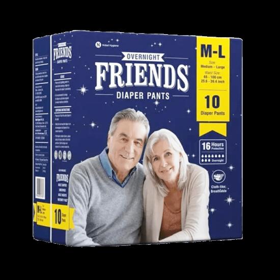 Підгузники-труси для дорослих FRIENDS Overnight M, 10 шт/пак